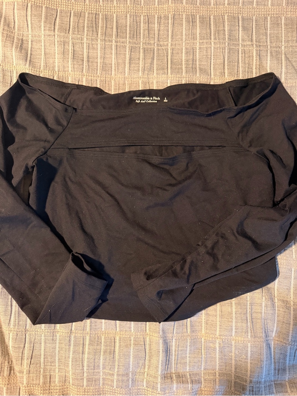 Abercrombie & Fitch Soft A&F Collection Black Scoop Neck Top